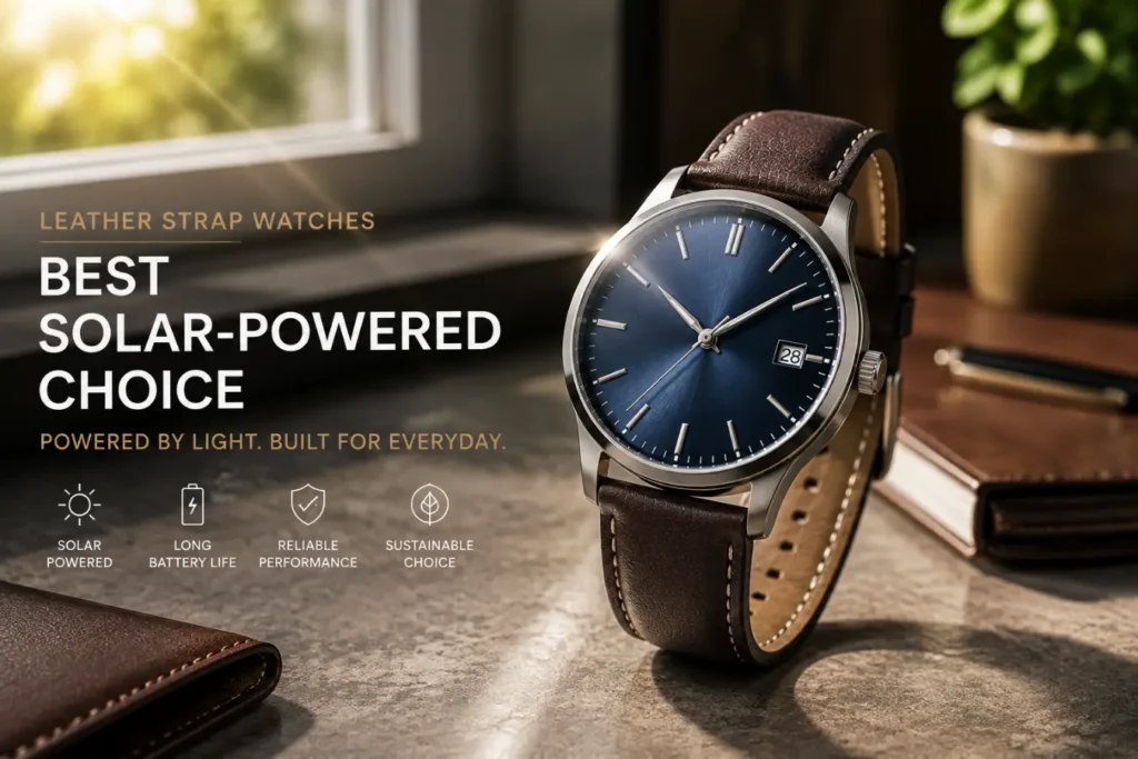 Leather strap watches: Best solar-powered choice